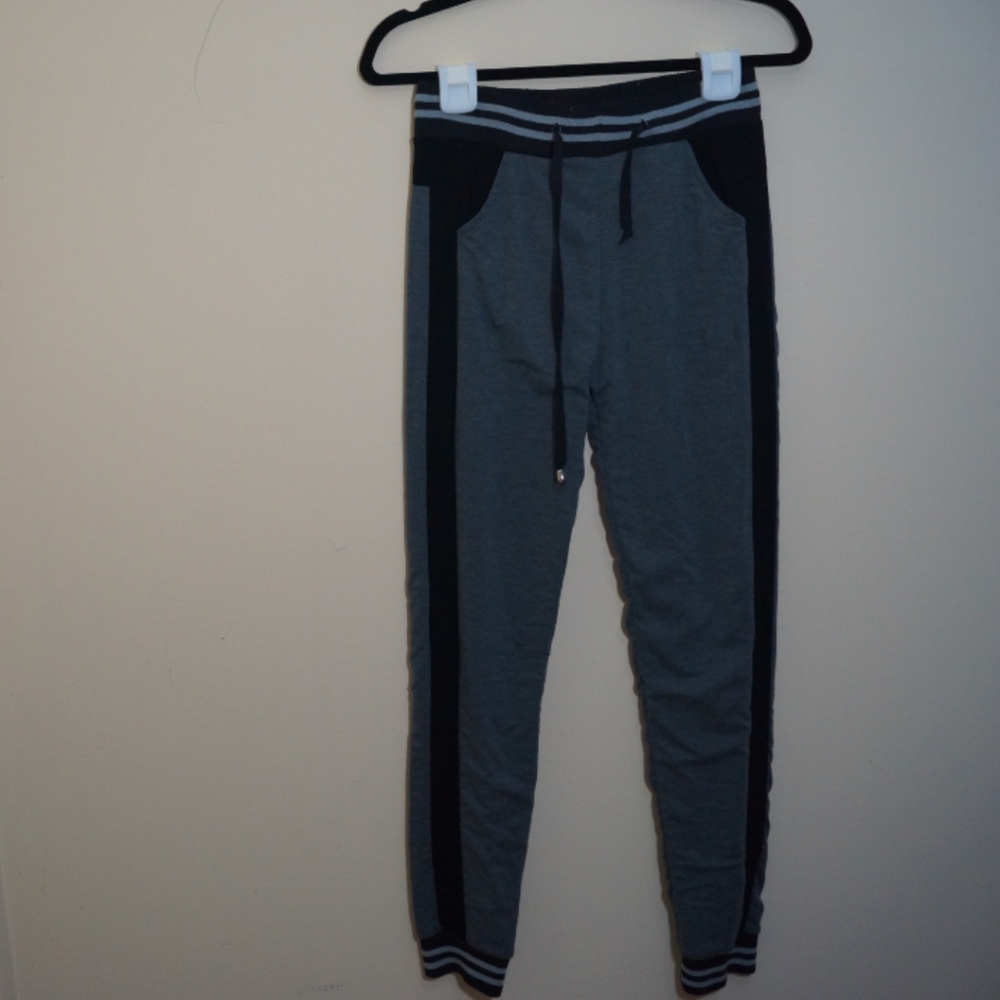 Universal Fashion Grey and Black Sweat Pants